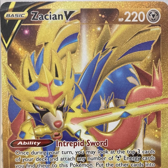 Pokemon Toys Zacian V Gold Secret Rare Poshmark